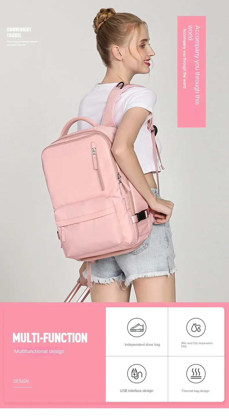 Mochila de Viaje de Mano con Compartimento para Zapatos