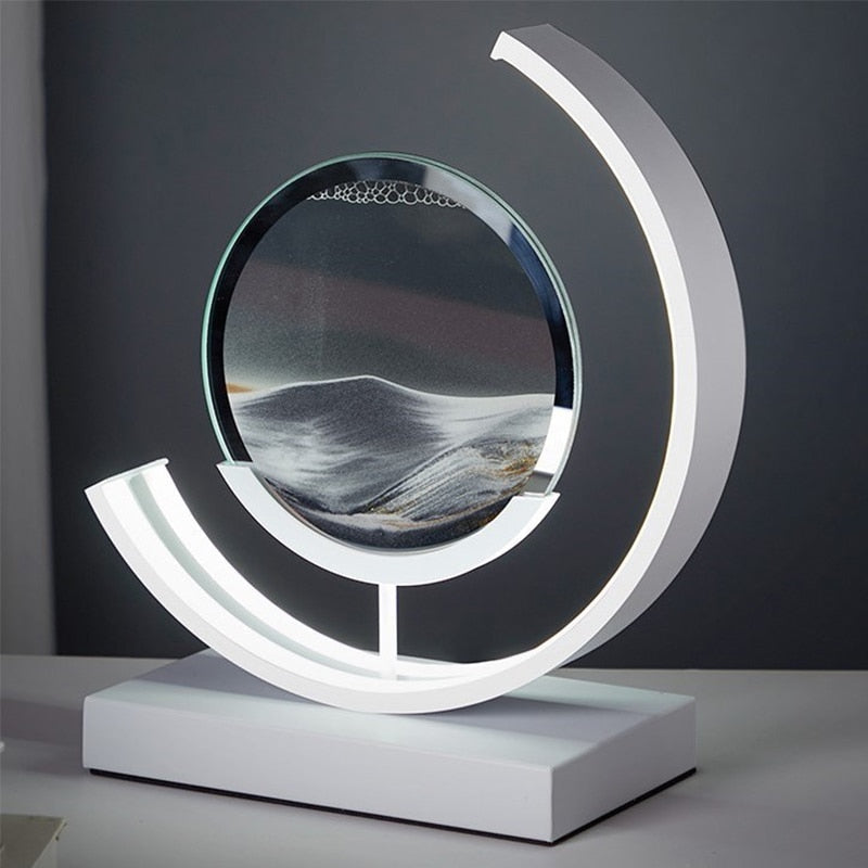 Lámpara de mesa de arte en arena tranquilizante - Decoración hogareña relajante