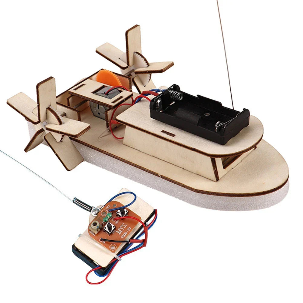 Barco Educativo de Madera DIY – Construye tu Propio Barco Eléctrico de Juguete