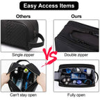 Gentrax Necessaire para Hombre | Impermeable y Grande | Organizador de Viaje Resistente con Compartimento Húmedo | Dopp Kit para Afeitado y Cuidado Personal