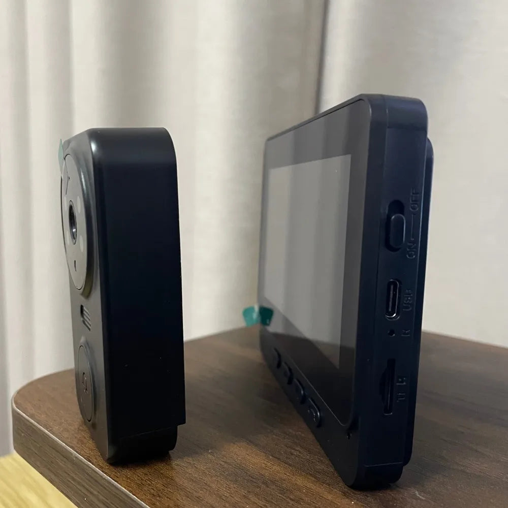 Timbre de video inalámbrico con pantalla IPS de 4.3" y visión nocturna