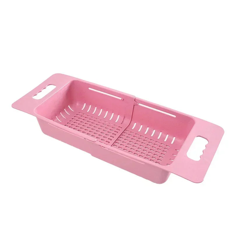 FlexDrain Escurridor de Cocina – Organizador de Fregadero Ajustable | Drenaje Automático & Deshidratador de Frutas y Verduras | Accesorios de Cocina Ahorra Espacio | Brehn