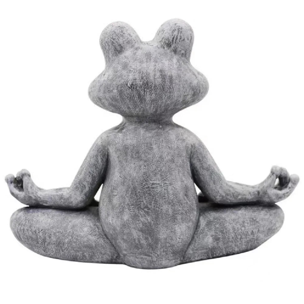 ZenFrog - Figura de rana meditando para decoración interior y exterior