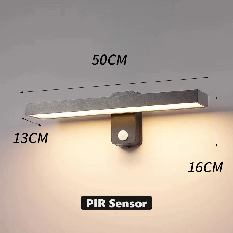Luz de pared exterior LED VarioLux | Sensor de movimiento & IP65 | Giratoria | 30–50 cm