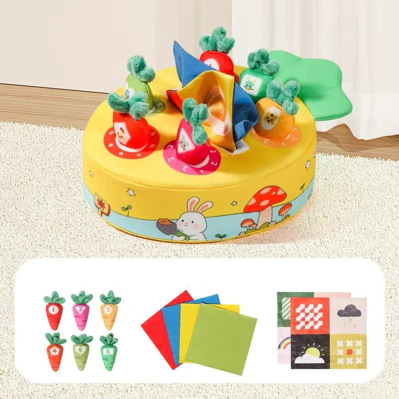 Juguete Montessori Zanahoria de Arrastre para Bebés | Educativo Sensorial