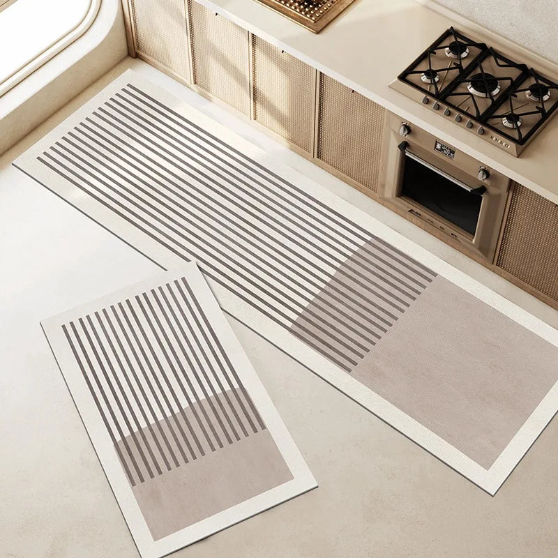 Kalsten | Pureterra | Alfombrilla de Cocina Súper Absorbente | Antideslizante y Lavable | Diseño de Diatomita | Forma Ovalada y Larga | Alfombra de Comodidad para Cocina y Baño