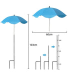 Florashade Protección Solar para Plantas | Protección Ajustable para Plantas | Paraguas Resistente a UV con Estaca de Tierra | Resistente a la Intemperie | Ø 60 cm