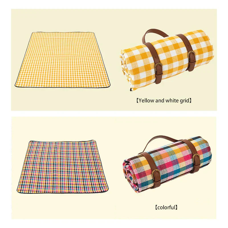 Manta de picnic impermeable con correa de cuero | Brehn