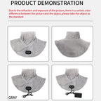 Masajeador de cuello y hombros térmico ThermoLiva | Almohadilla térmica USB con vibración | 3 niveles de temperatura y temporizador | Suave felpa