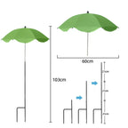 Florashade Protección Solar para Plantas | Protección Ajustable para Plantas | Paraguas Resistente a UV con Estaca de Tierra | Resistente a la Intemperie | Ø 60 cm