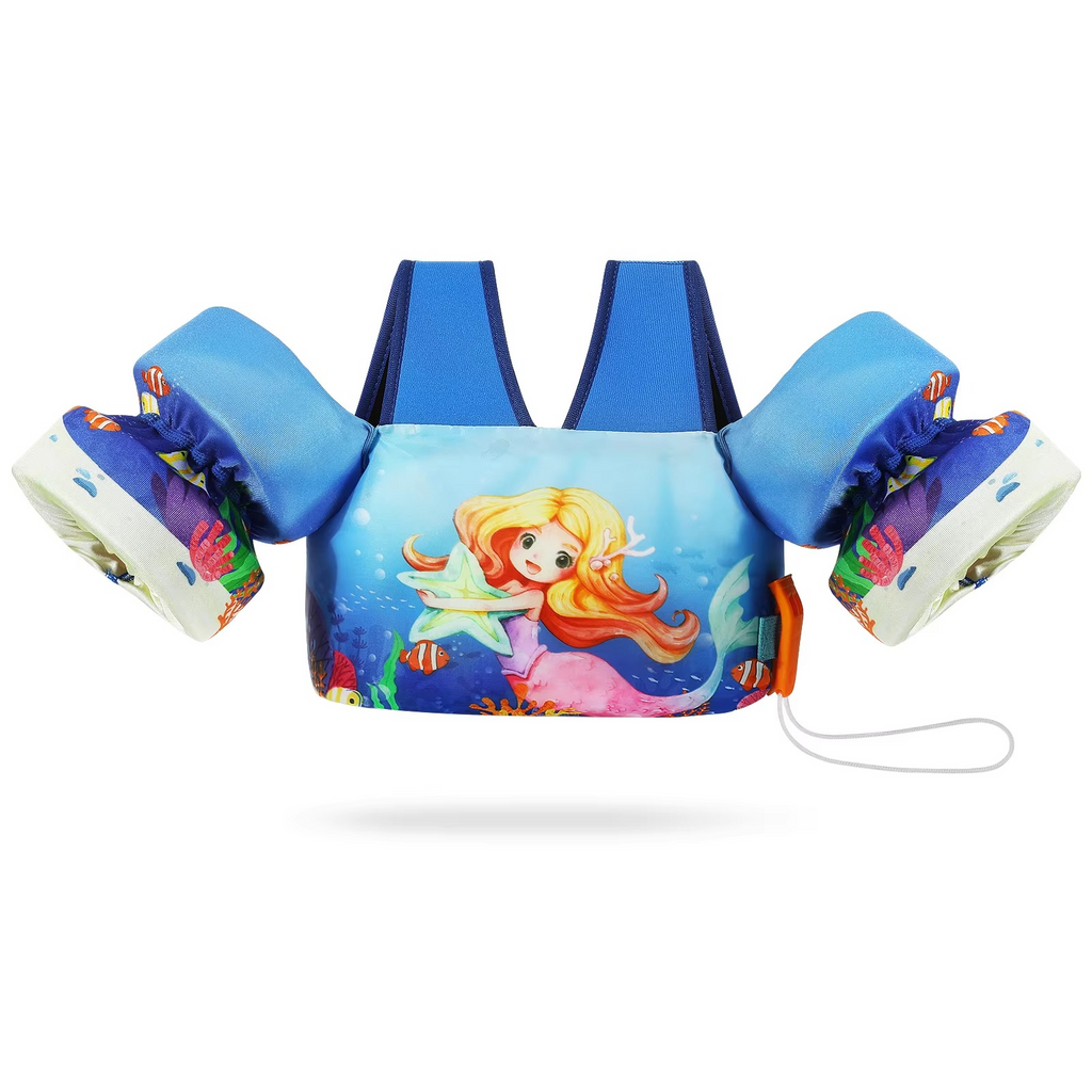 Kalsten | Chaleco de Flotación de Espuma para Niños con Manguitos y Silbato de Seguridad para Nadar y Hacer Kayak