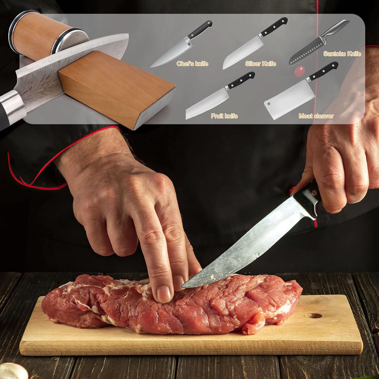 SHARPEDGE – Afilador de cuchillos profesional con rodillo de diamante