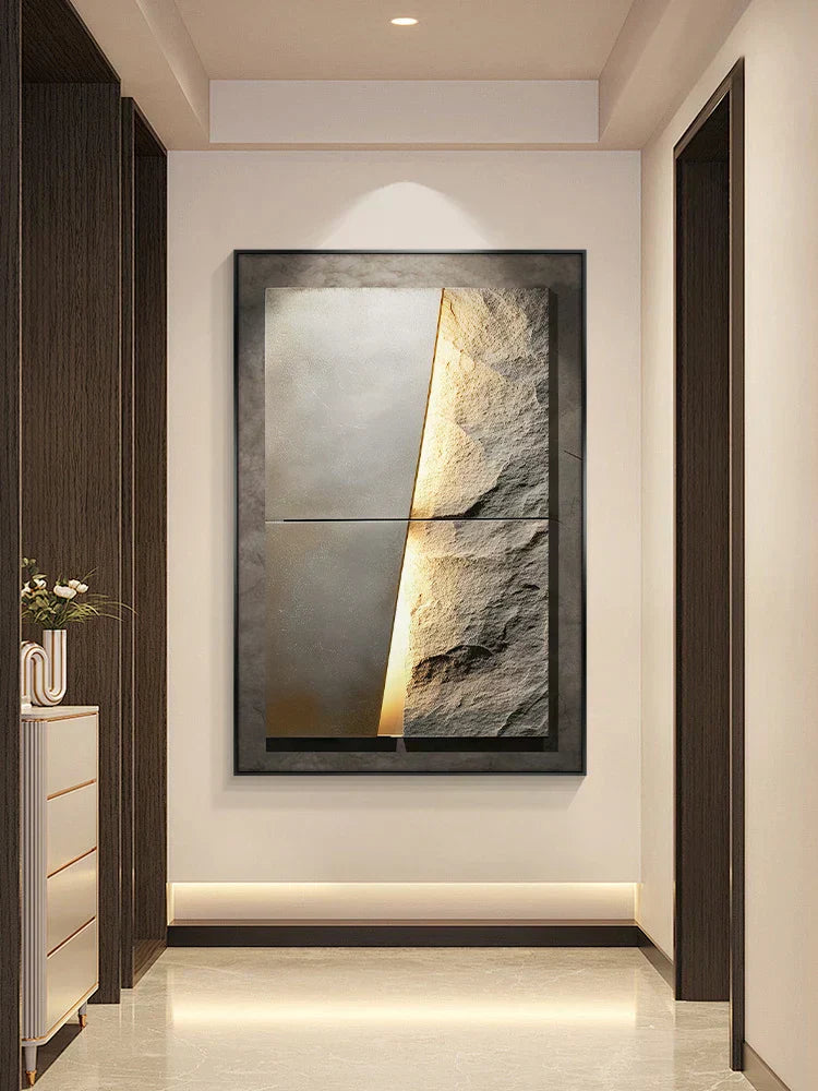 Lisslune | Nueva Lámpara de Pared de Porcelana LED con Textura de Roca