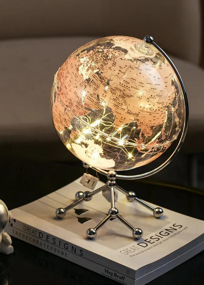 Lámpara de Globo Terráqueo LED Rotativa Royaleva – Pieza de Decoración Belyst Jord