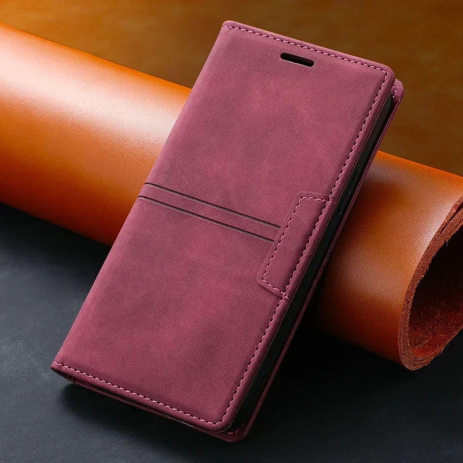 Funda tipo cartera para Google Pixel: funda magnética con tapa y compartimentos para tarjetas