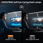 Lámpara de escritorio LED Lumavue con pinza | Iluminación de ancho extra | Regulable sin escalas y temperatura de color ajustable | Para oficina en casa y puesto de trabajo con pantalla