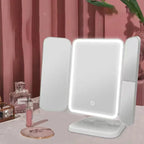 GLAMLITE MIRROR – Espejo de tres partes con iluminación LED en 3 colores para el maquillaje perfecto
