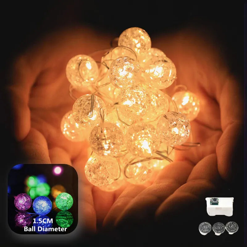 LumiaGlow Cadena de Luces LED | Blanco Cálido | 3 Modos | Funciona con Baterías