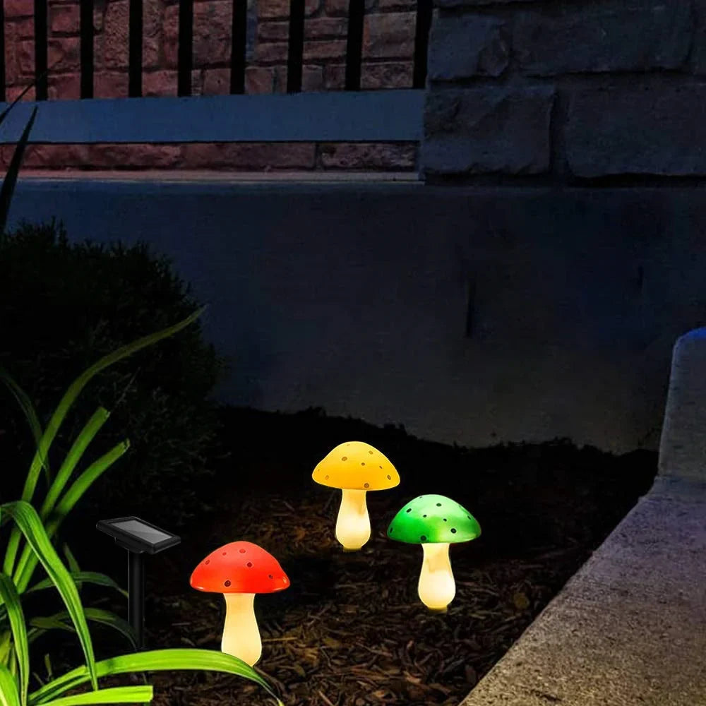 LumiFungi - Encantadoras luces de hongos solares para un jardín mágico
