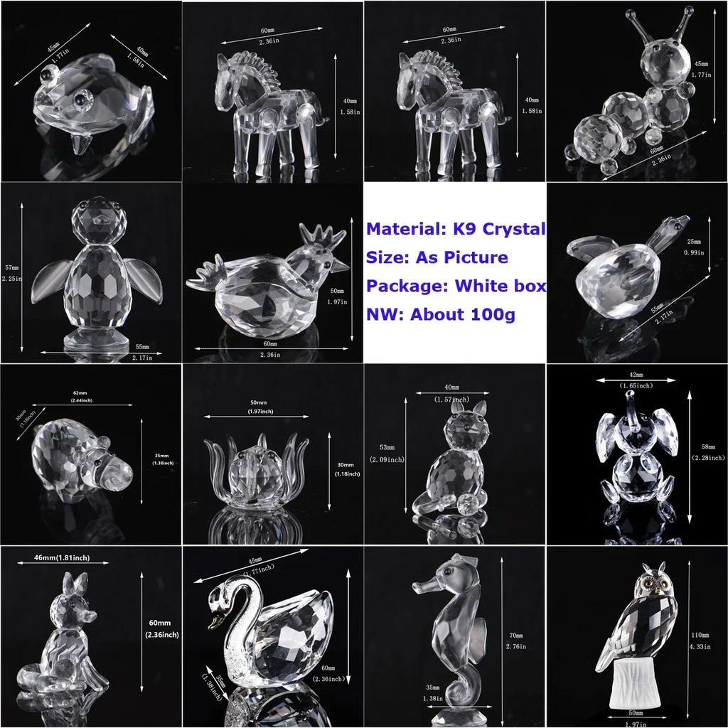 Figuras de bolas de cristal de animales súper lindas