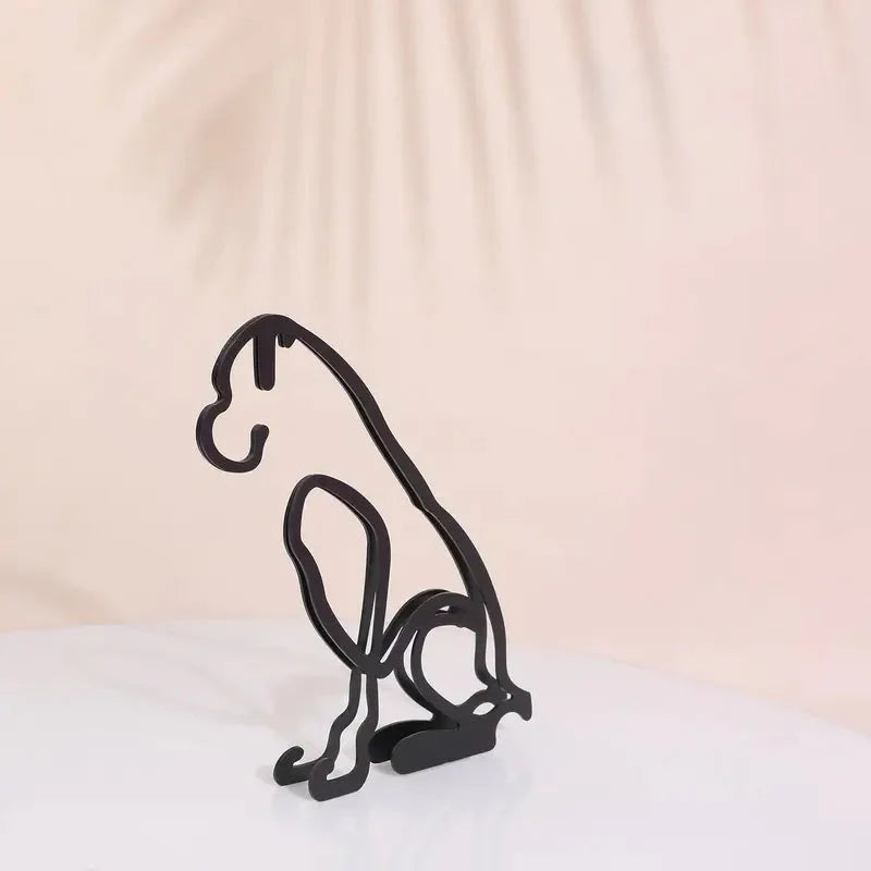 Escultura de Arte Minimalista de Perro