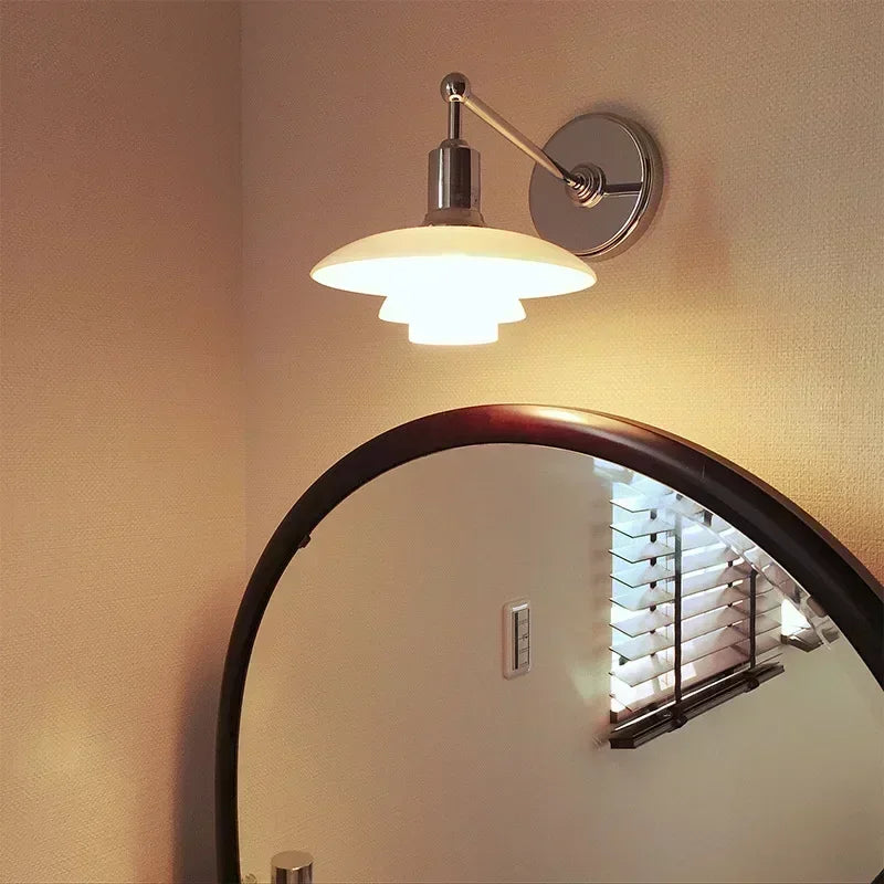Norvia – apliqué LED de estilo retro con pantalla de vidrio