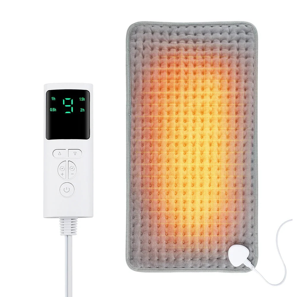 CosiTherm Almohadilla térmica | 9 niveles de temperatura y 4 opciones de temporizador | Microfleece súper suave | 58×29 cm