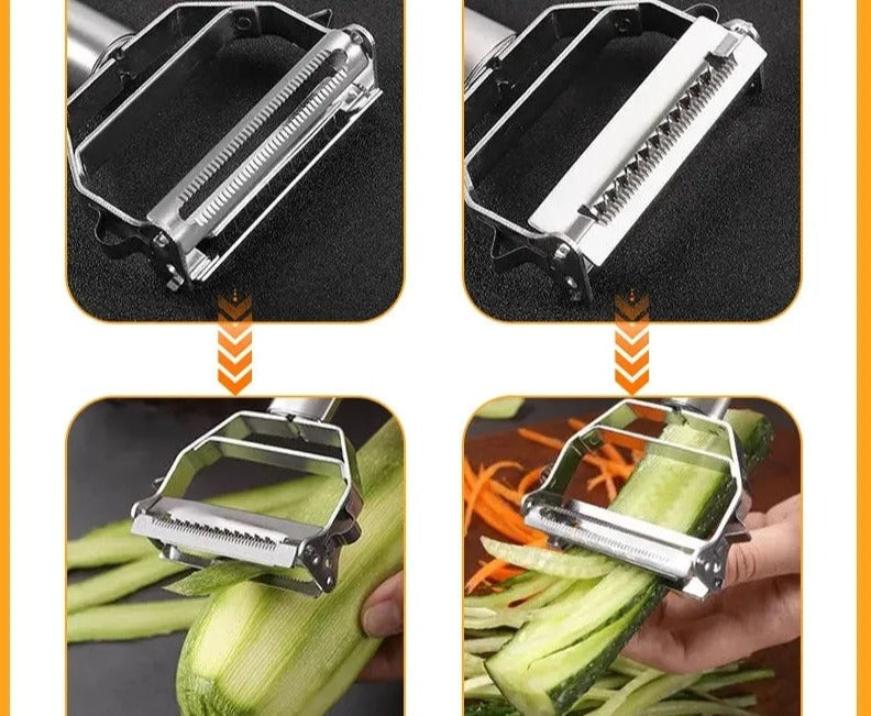 Pelador de frutas y verduras de acero inoxidable