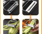 Pelador de frutas y verduras de acero inoxidable