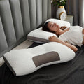 Almohada Híbrida Para Dormir de Espaldas y de Lado - Almohada de Soporte para Cuello y Hombros