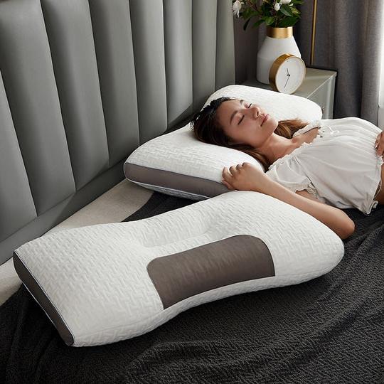 Almohada Híbrida Para Dormir de Espaldas y de Lado - Almohada de Soporte para Cuello y Hombros