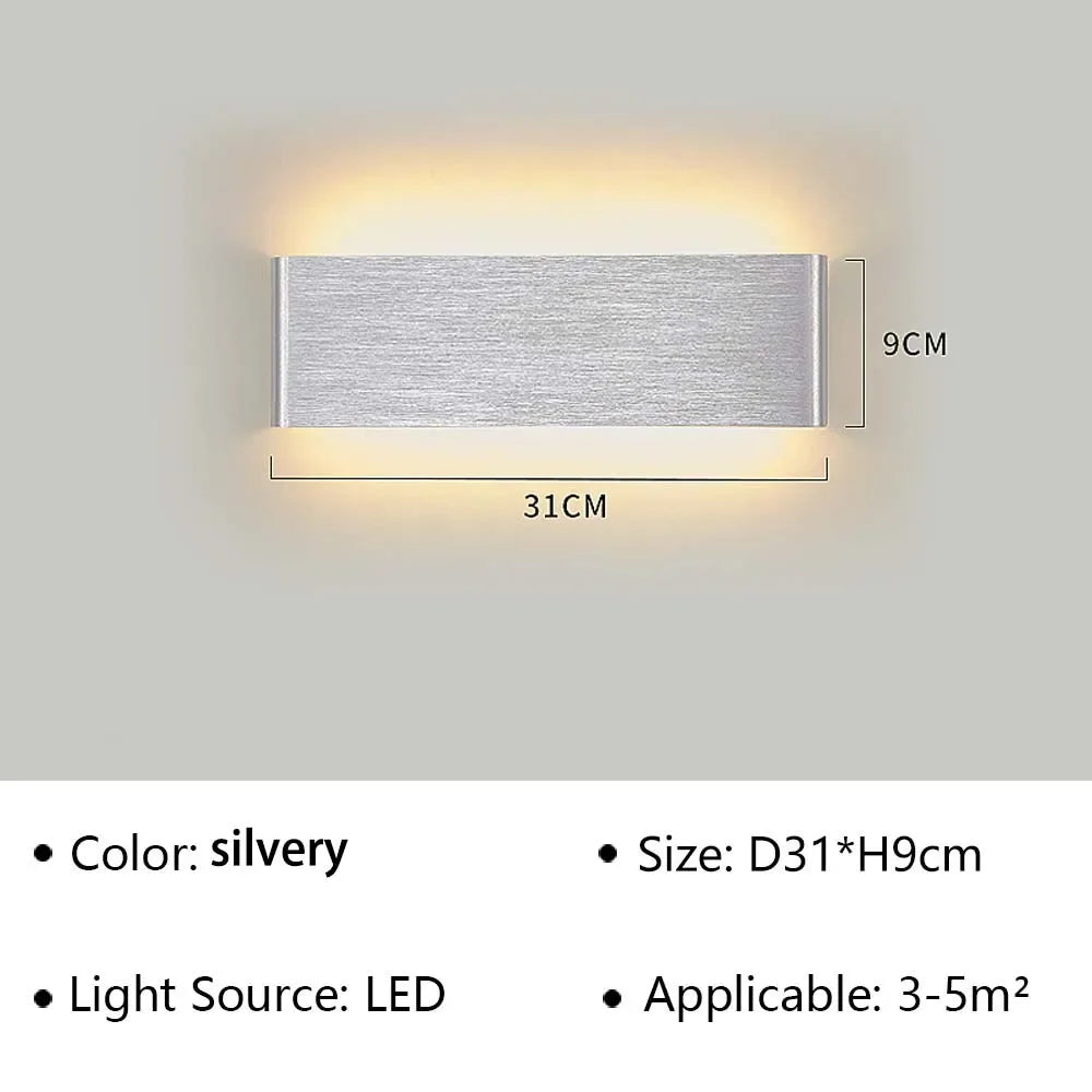 LumiEra Moderne LED-Aplique | Diseño Elegante | Luz Cálida para Dormitorio, Pasillo y Baño