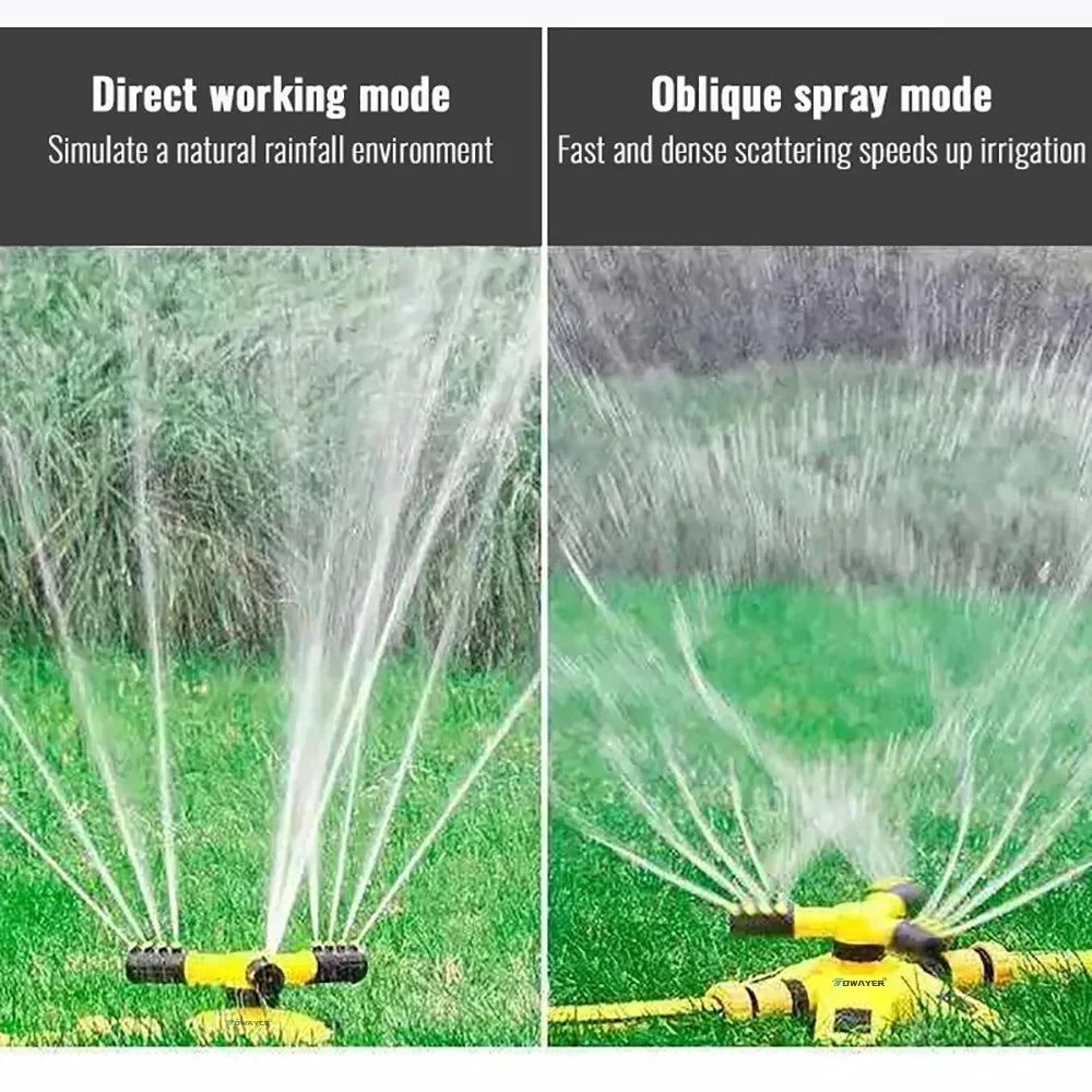 Kalsten | Aspersor de Césped Rotativo de 360° | Boquillas Estables de Múltiples Ángulos para una Cobertura Uniforme en Jardines Amplios