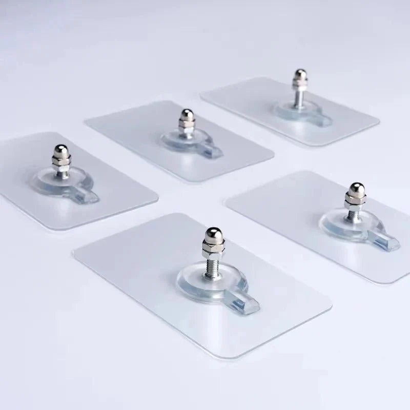 TRACELESS – Ganchos de pared sin residuos 10 piezas transparentes y fuertes