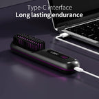 Glissara | Plancha de pelo inalámbrica | Función de carga USB y pantalla LCD | Tecnología de cerámica e iones