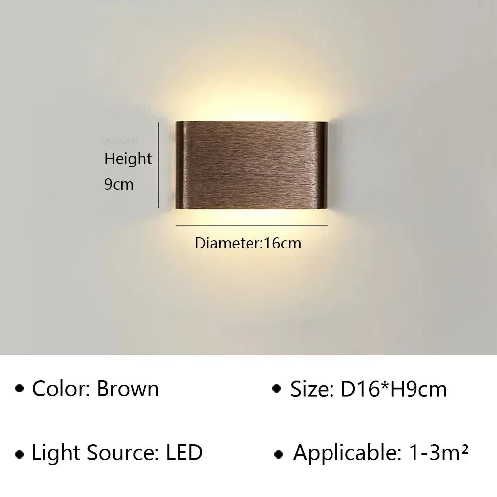 LumiEra Moderne LED-Aplique | Diseño Elegante | Luz Cálida para Dormitorio, Pasillo y Baño