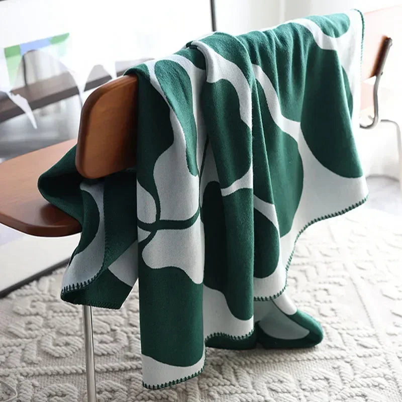 NordLuxe | Manta de Jacquard | Imitación de Cachemira | Suave y Cálida | Cubierta de Sofá y Manta de Estilo Nórdico