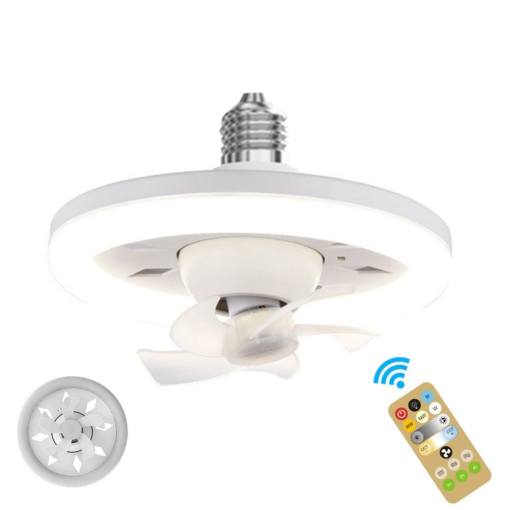 Ventilador de Techo Ajustable con Luz