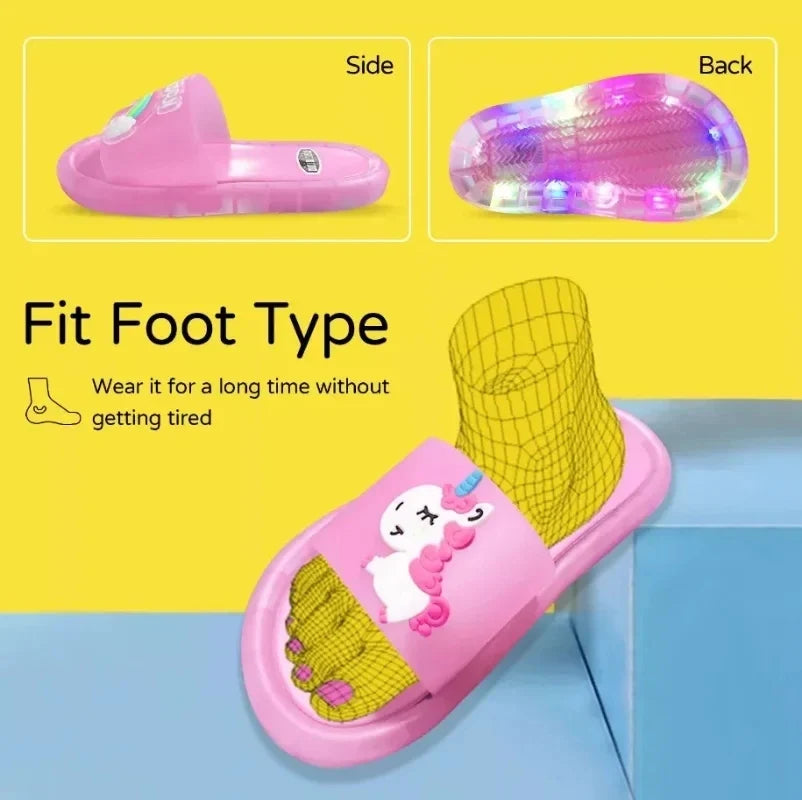 Zapatillas de Unicornio Iluminadas para Niños - Divertidas y Coloridas
