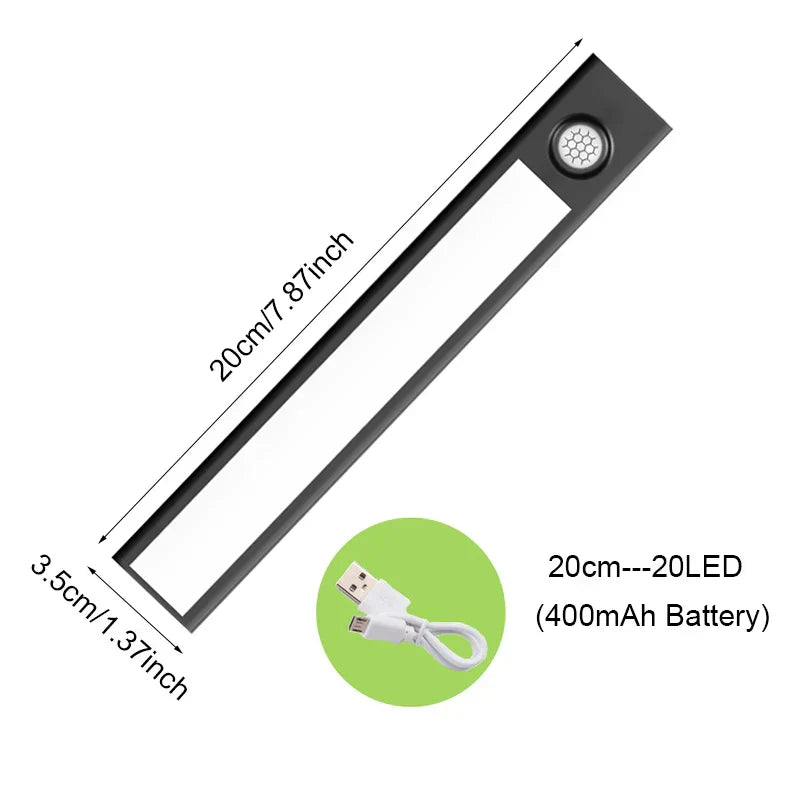 Lámpara de sensor de movimiento recargable por USB