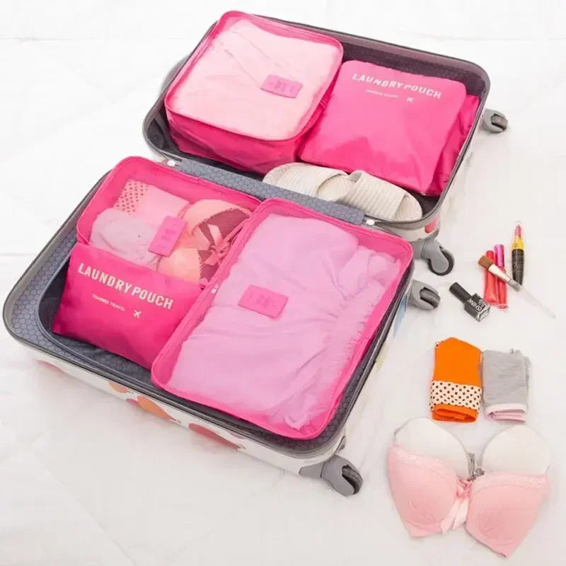 Set de organizadores de maleta ReiseLina | 6 piezas | Impermeable y ahorra espacio | De tela Oxford