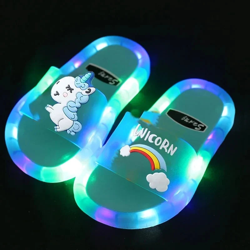 Zapatillas de Unicornio Iluminadas para Niños - Divertidas y Coloridas