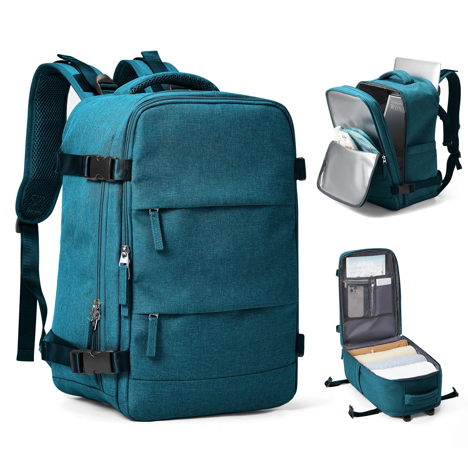 Mochila de viaje Travomate | Impermeable y versátil | Compartimento para laptop de 15,6" | Gran capacidad con separación húmeda-seca