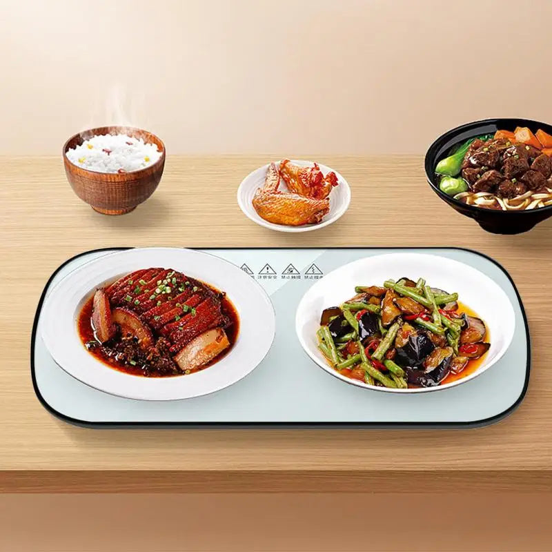 Skorter | Bandeja Térmica Eléctrica Inteligente | Control de Temperatura Ajustable | Mantiene la Comida Caliente con Placa Calentadora Constante | Esencial para Calentar Comida