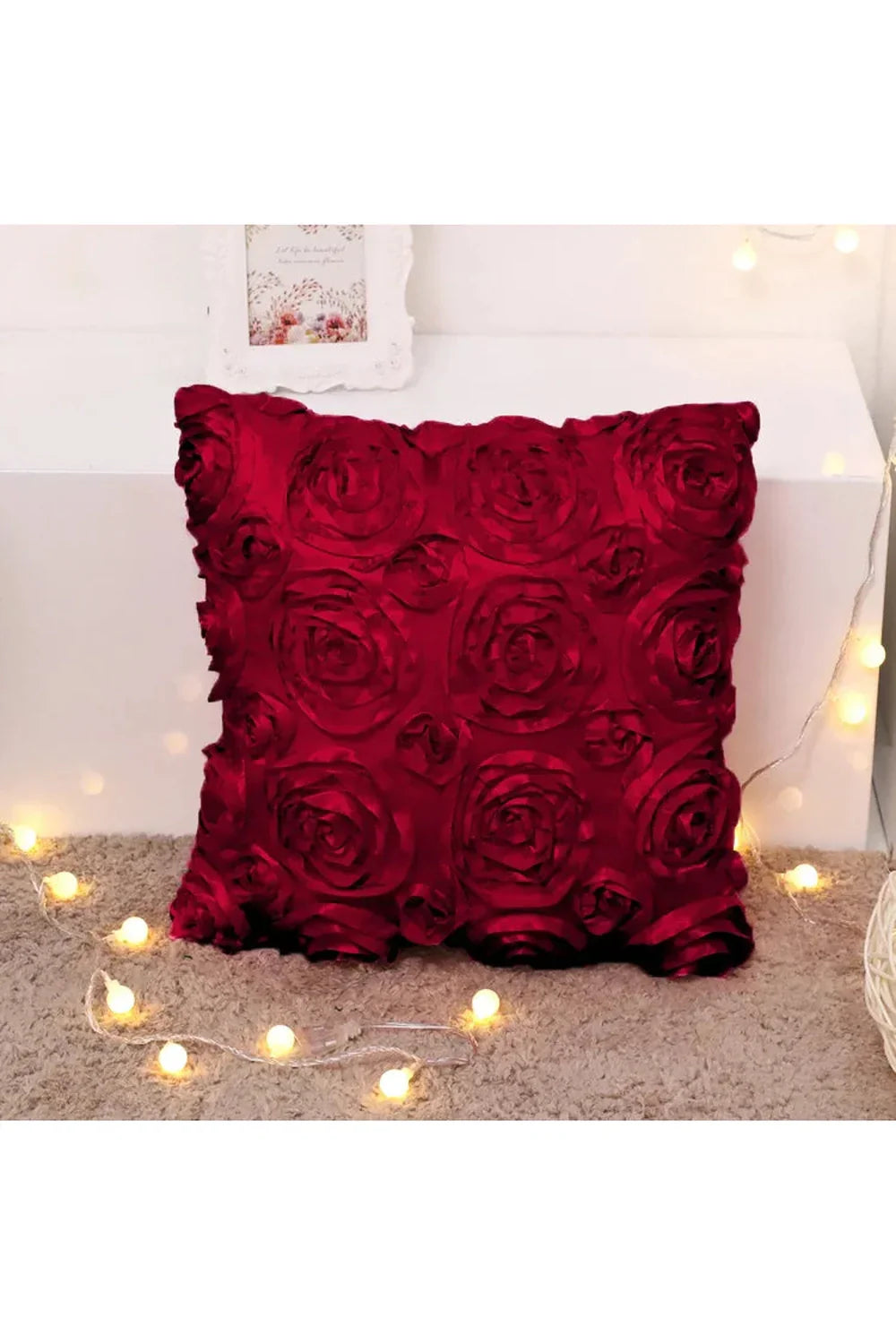 Lisslune | Funda de almohada 3D de rosa