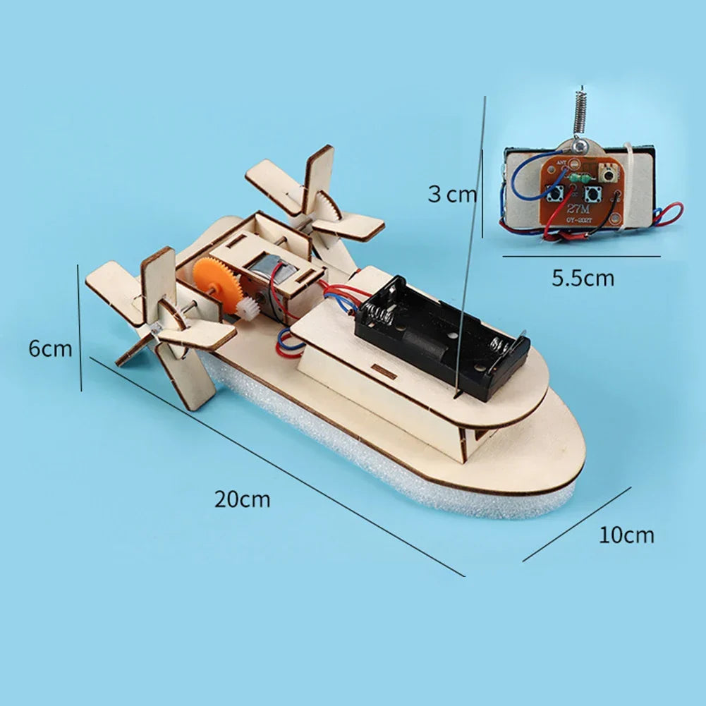 Barco Educativo de Madera DIY – Construye tu Propio Barco Eléctrico de Juguete