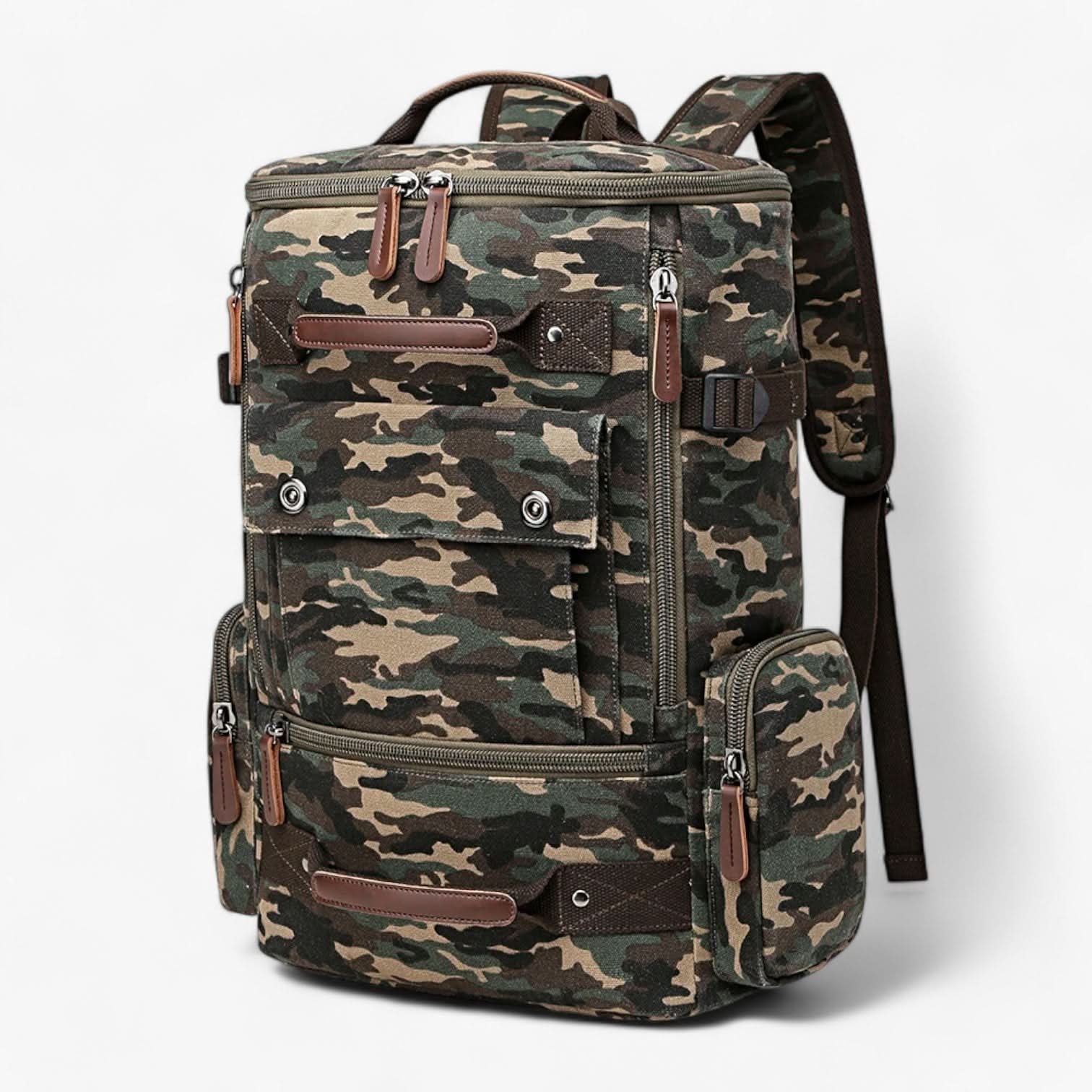 VINTAGECANVAS Sac à dos – Élégant & Fonctionnel avec compartiment pour ordinateur portable pour le quotidien & les aventures