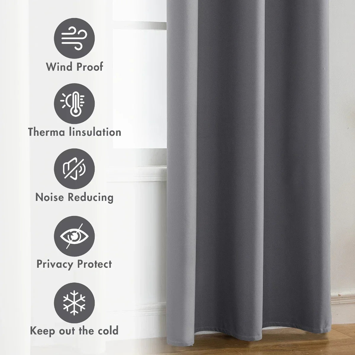 LUXEDRAPE - Cortinas Modernas 100% Opacas con Forro Revestido para Dormitorio y Sala de Estar