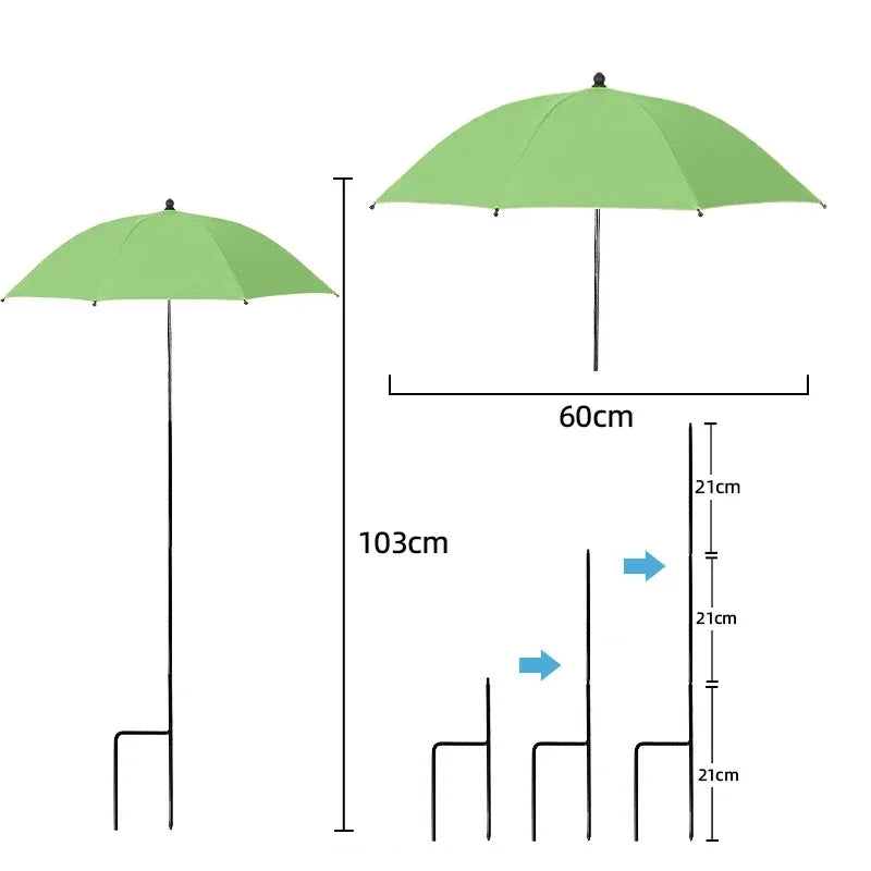 Florashade Protección Solar para Plantas | Protección Ajustable para Plantas | Paraguas Resistente a UV con Estaca de Tierra | Resistente a la Intemperie | Ø 60 cm