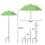 Florashade Protección Solar para Plantas | Protección Ajustable para Plantas | Paraguas Resistente a UV con Estaca de Tierra | Resistente a la Intemperie | Ø 60 cm
